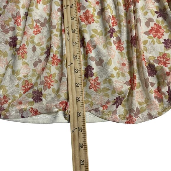 Cocomo Womens Blouse Size 2X Floral Pintuck Stretch Pullover Rolled Tab Sleeves - Picture 9 of 11